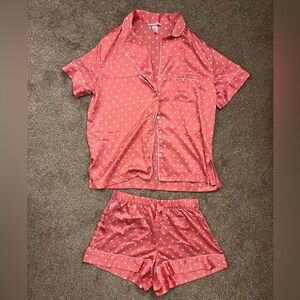victorias secret satin short pajama set - xs